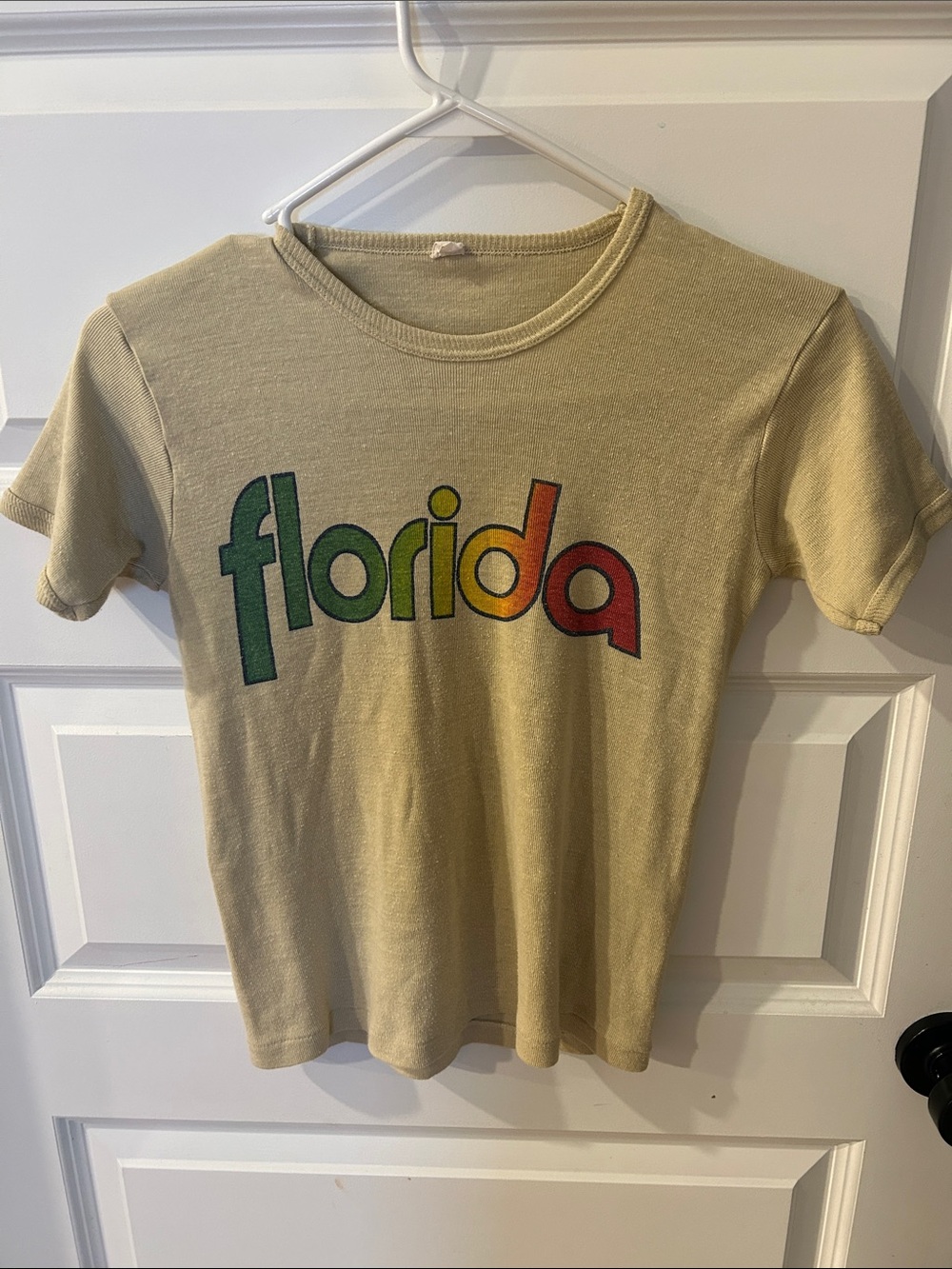 Vintage Knit Tee Shirt Florida AMAZING condition true vintage W XS/S